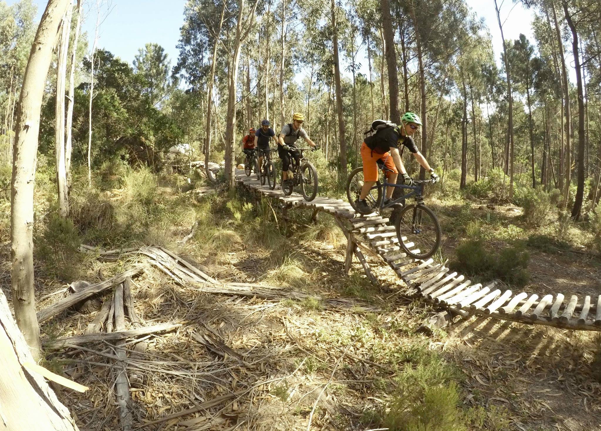 Wooden Platform on Pedra Blanca Trail - Sintra MTB